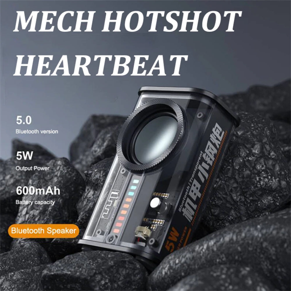 Draagbare TWS Wireless Speakers 360 Shocking Sound Bluetooth 5.0 With Colorful Lights Portable Speakers For Party Gifts black