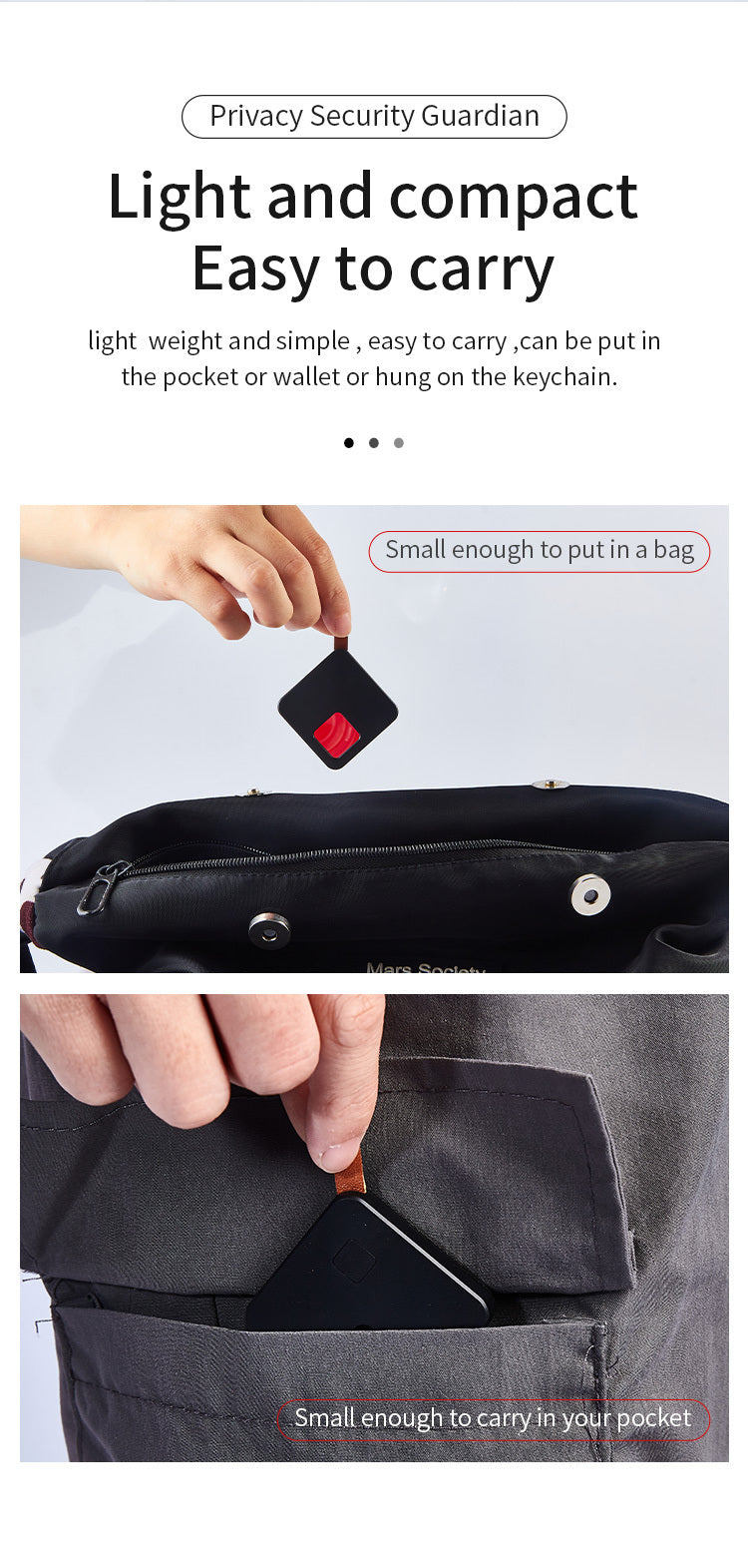 Portable Hidden Camera Detectors Infrared Scanning Light Chargeable Infrared Camera Scanner For Office Bedroom Cars Indoor black