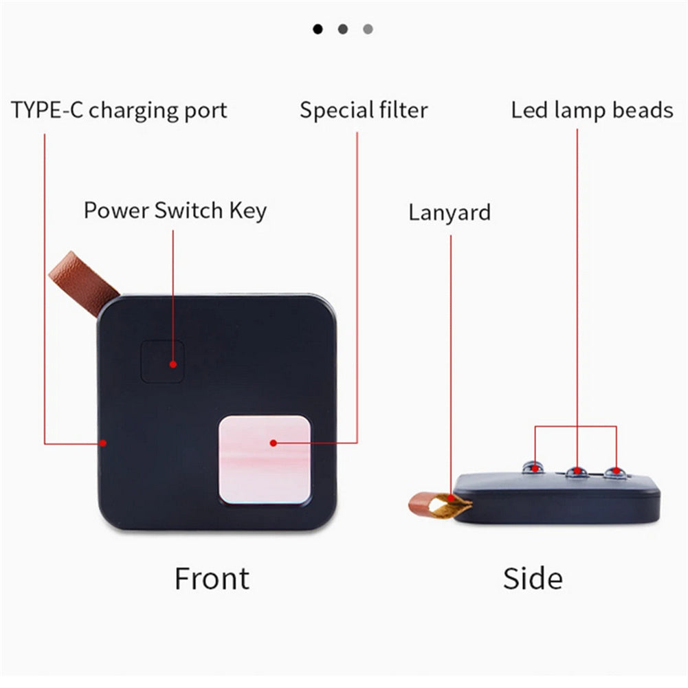 Portable Hidden Camera Detectors Infrared Scanning Light Chargeable Infrared Camera Scanner For Office Bedroom Cars Indoor black