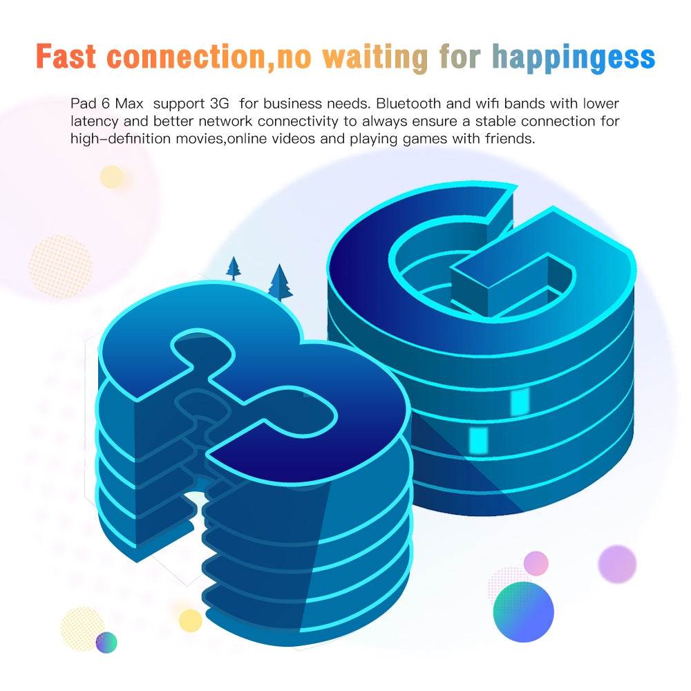 10.1 inch Pad6Max Tablet MTK6735 Quad-core 2GB RAM 32GB ROM Dual SIM 4000mAh Battery WiFi Tablet Blue US Plug