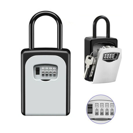 Wall Mounted Large Capacity 4-digit Combination Key Lock Storage Safe Security Box Grey