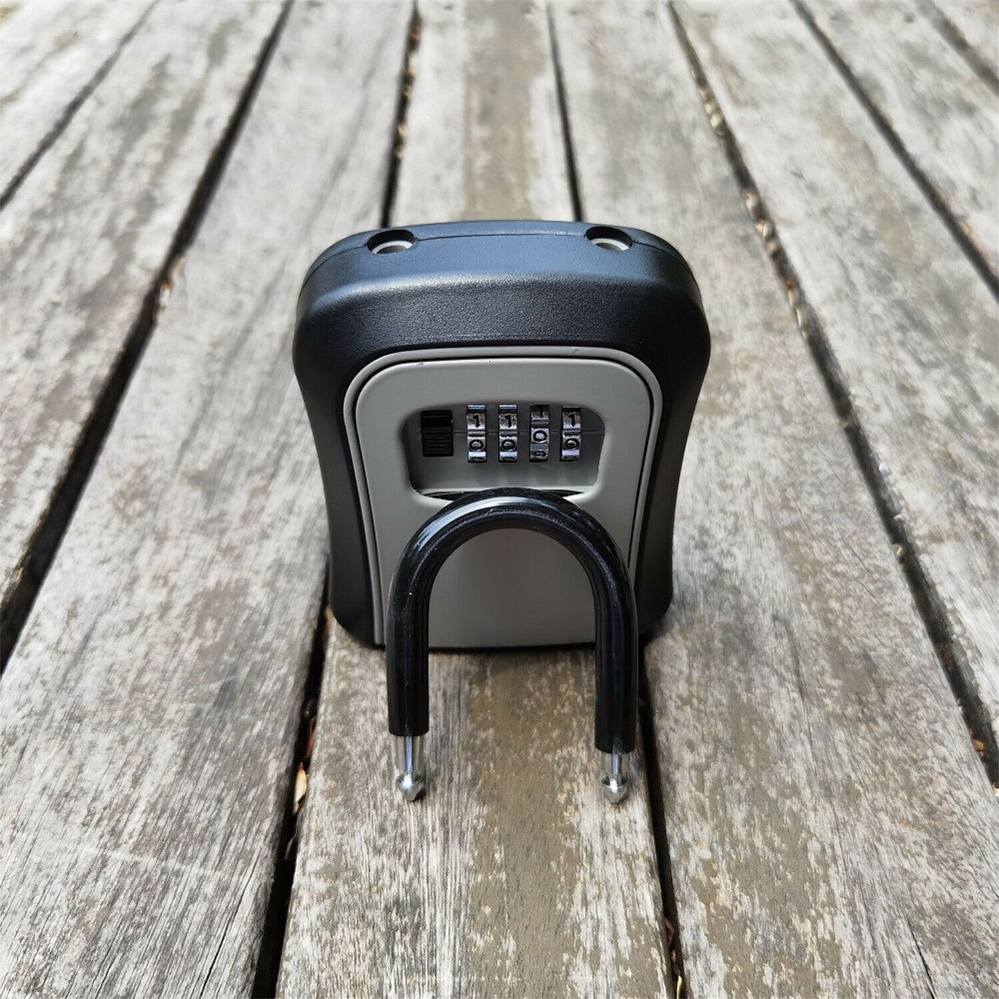 Wall Mounted Large Capacity 4-digit Combination Key Lock Storage Safe Security Box Grey