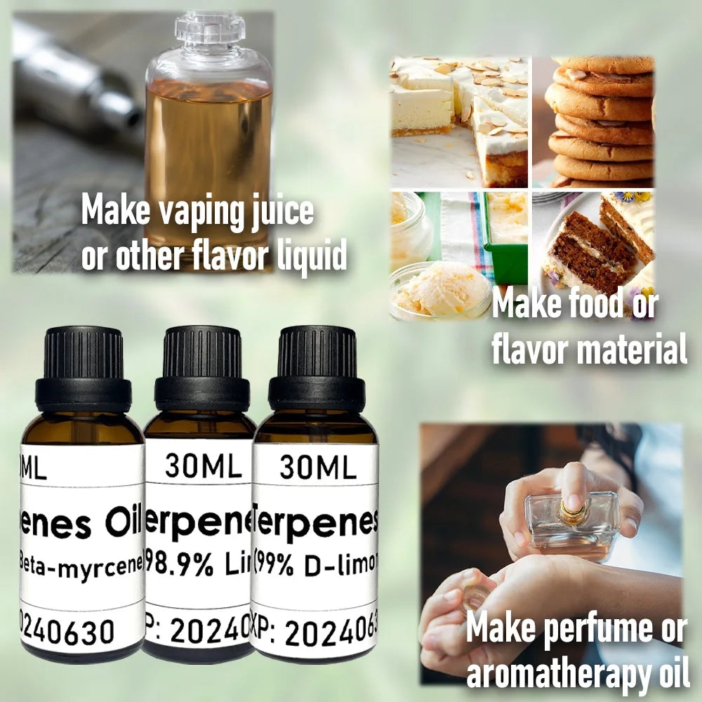 30ML Natural extractions pure food-grade terpenes oil can DIY cosmetics or other flavor liquid for different use purpose
