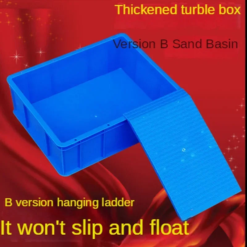 Thickened Turtle Tank Water and Land Tank with Egg-laying Sand Table Combined Plastic Breeding Box Climbing Pet Basin