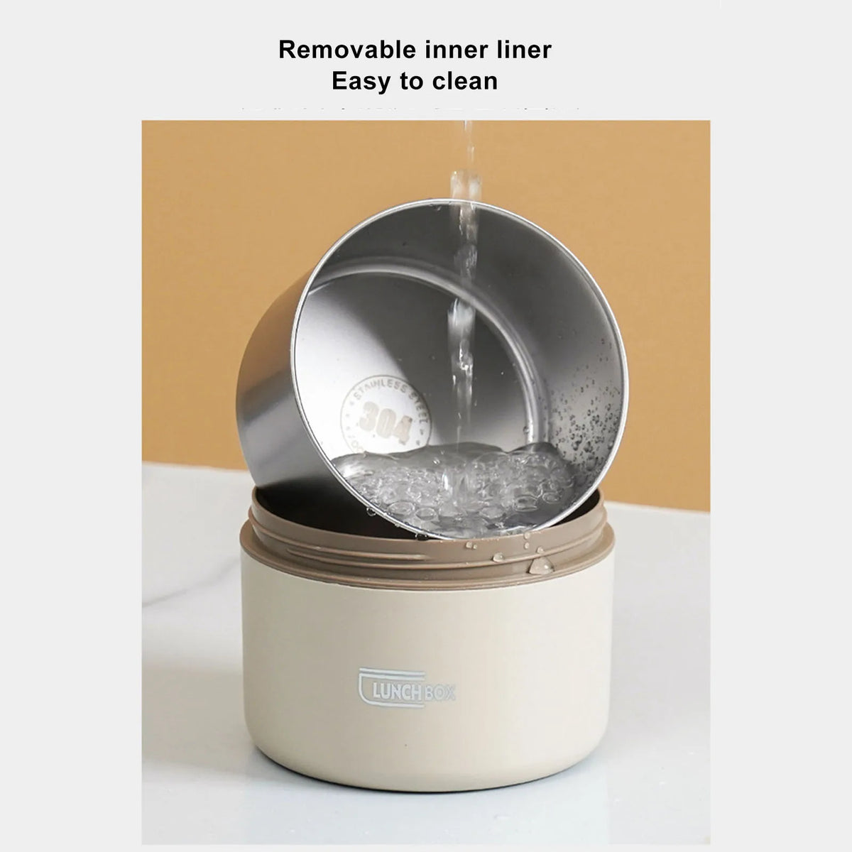 Thermal Lunch Box Insulated Lunch Container Sealed Easy To Clean  Portable 304 Stainless Steel with Thermal Bag for Work