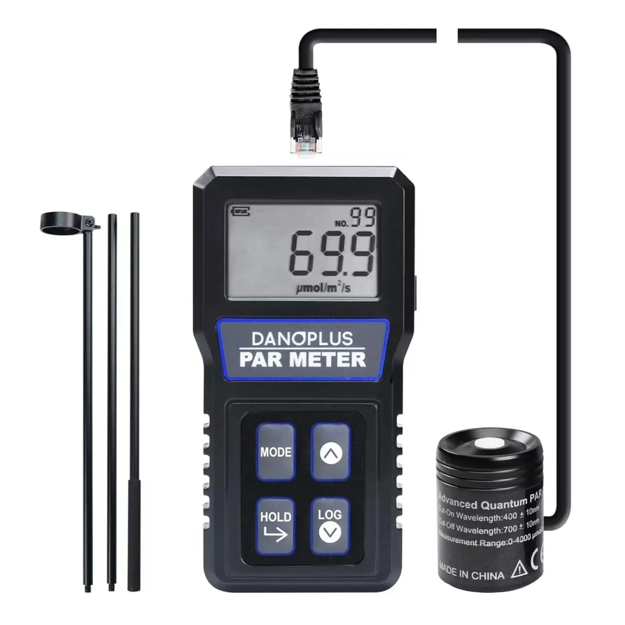 Digital split type light energy aquarium standard pole number measuring instrument PAR METER IP68 waterproof probe light meter