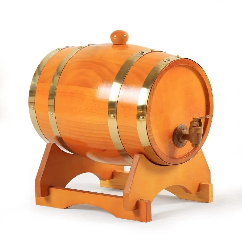 5L Wood Wine Barrel Oak Beer Brewing Equipment Rum Pot Whisky Wine Bar Tools Wedding Decoration Home Brew Beer Tools