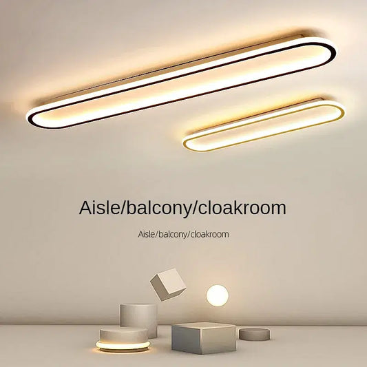 Body Color: Brown, Emitting Color: Light Yellow, Wattage: 0-5W - Modern LED Ceiling Light For Bedroom Balcony Corridor Lighting Cloak Room Entrance Hall  Kitchen Rectangular  Home Lamp Fixtures