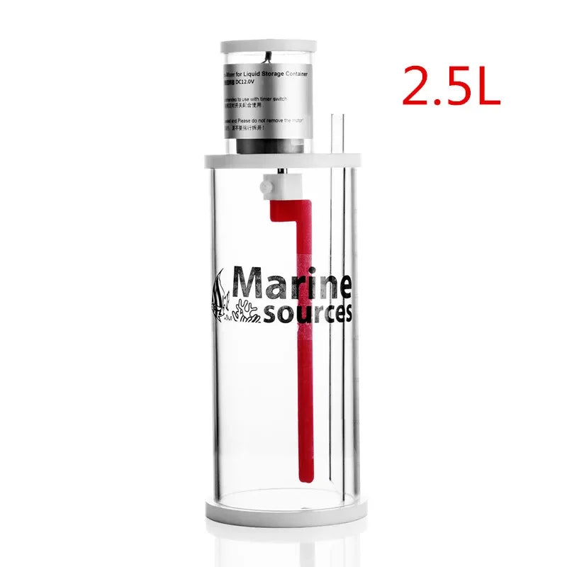 Marine Sources Acrylic Seawater Coral Nutrient Liquid Container Mixer Used Together with Dosing Pump