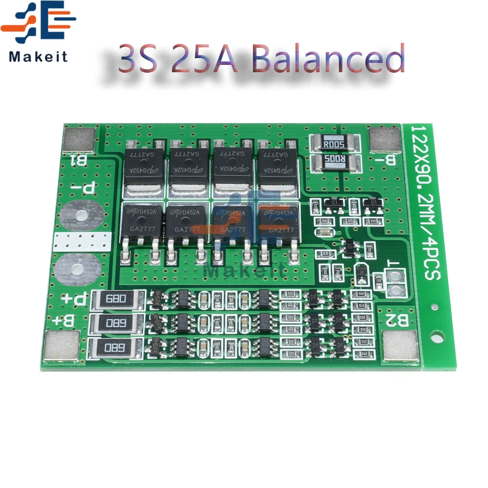 Equalizer 18650 Li-ion Lithium Battery Charger Protection Board Smart BMS 3S/4S 12V/24V 6A/10A/20A/25A/40A/60A With Balancers