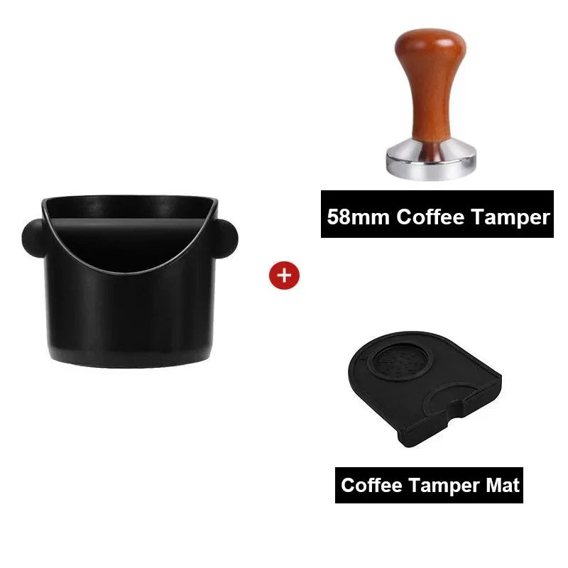 Coffee Powder Barrel Knock Box with Detachable Knock Bar Coffee Utensil Trash Can Restaurant Cafe Hotel Coffee Powder Storage
