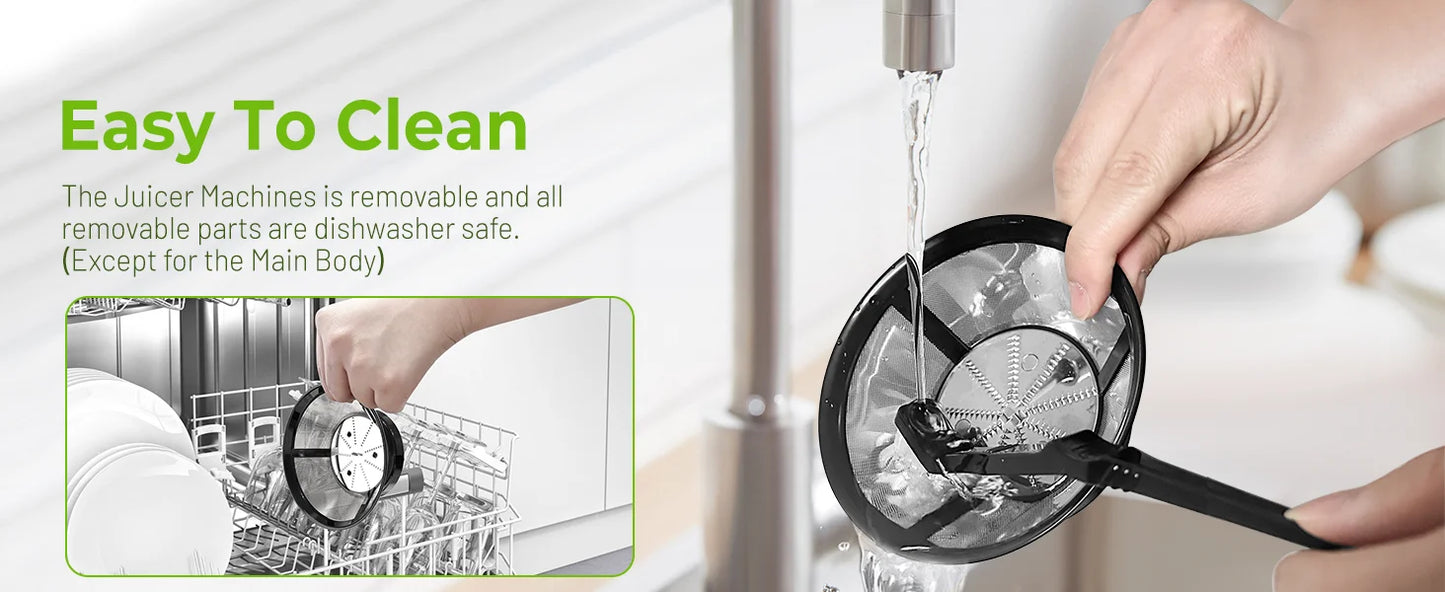 SEJOY Juicer Extractor with 2 Speeds, 3" Big Mouth Centrifugal Juicer Maker with BPA-Free, safe Compact Centrifugal Juicer