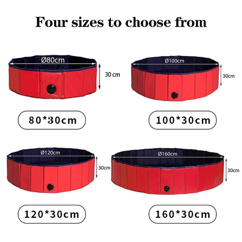 Foldable PVC Pet Bath Tub for Small Large Dogs Cats Portable Plastic Pool Sand Pit Grooming Bathtub for Pets Kids Durable
