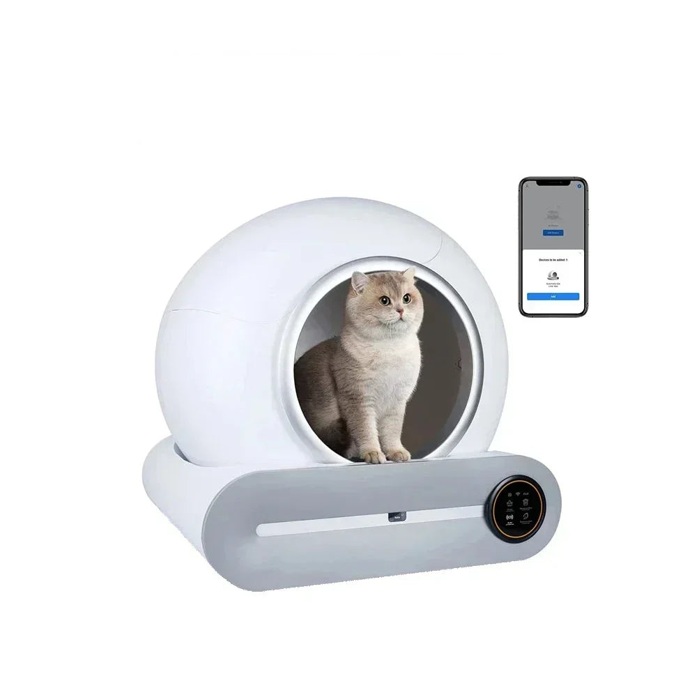 2025 Tonepie Smart Automatic Cat Toilet Self-Cleaning Fully Enclosed Pet Toilet English Versions 65L