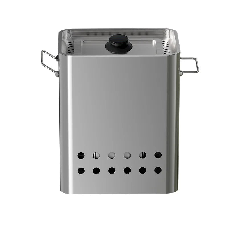 Portable Grill Smokeless Stainless Steel Barbecue Charbroiler Outdoor Indoor Dual-purpose Stewing Oven Small Durable BBQ Grill