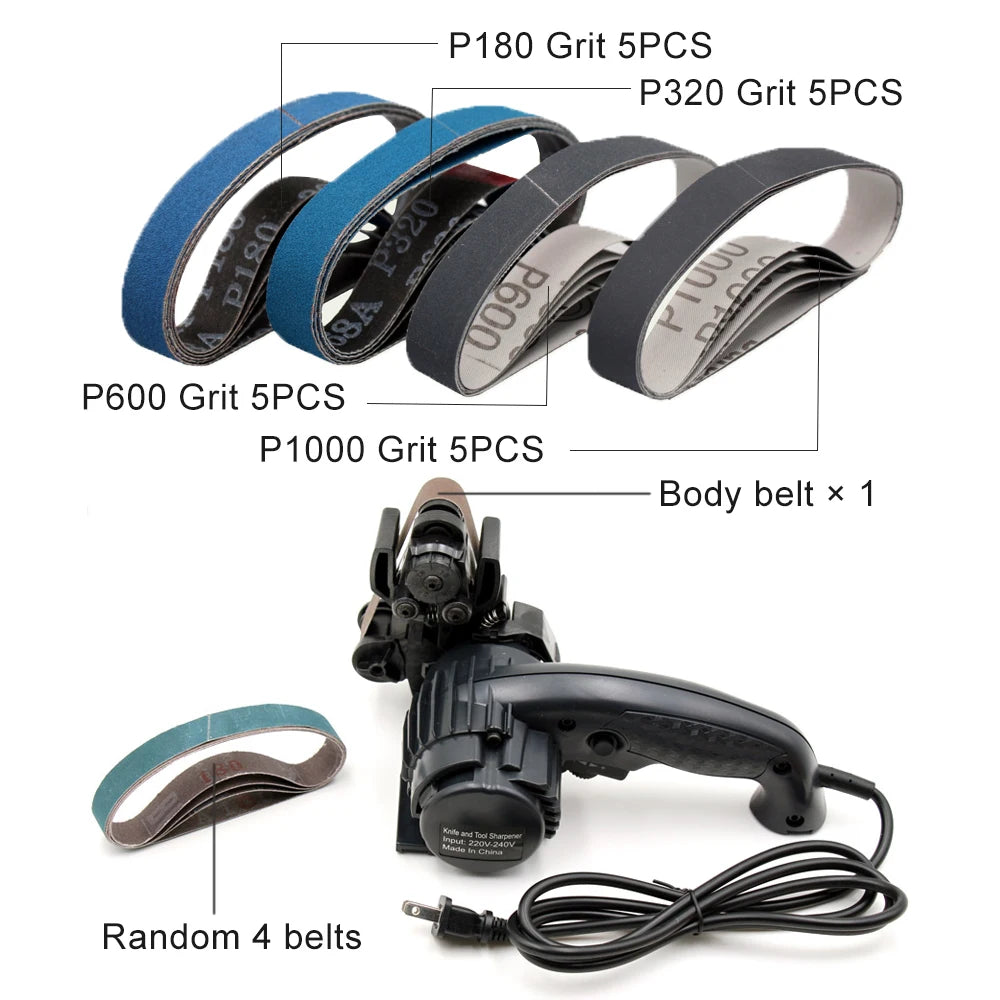 LIHUACHEN M2 Knife Sharpener Electric Professional with Sharpener Replacement Belts Kit Kitchen Sharpening Grinder Knives