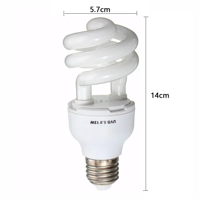 10pcs Reptile UVB 5.0 10.0 Lamp Bulb For Turtle Lizard Snake Lguanas Heat Calcium Lamp Bulb Energy Saving Light Reptile E27