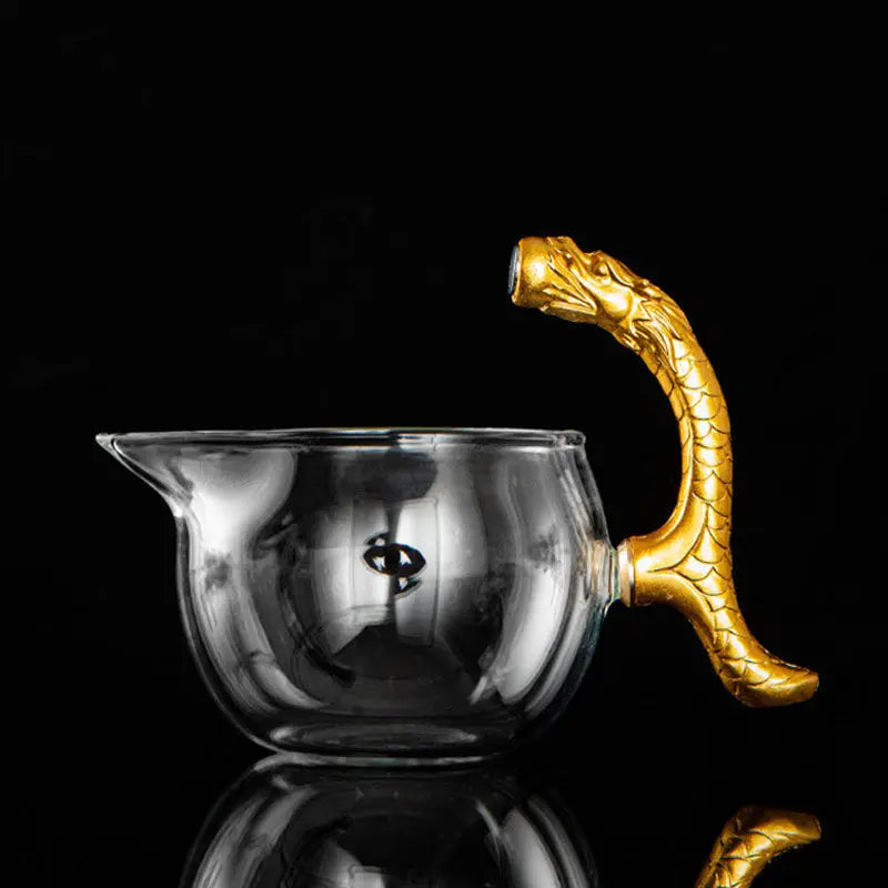 Dragon Automatic Tea Set Magnetic Suction Glass Lazy Kung Fu Teapot Set Household Heat-resistant Tea Maker