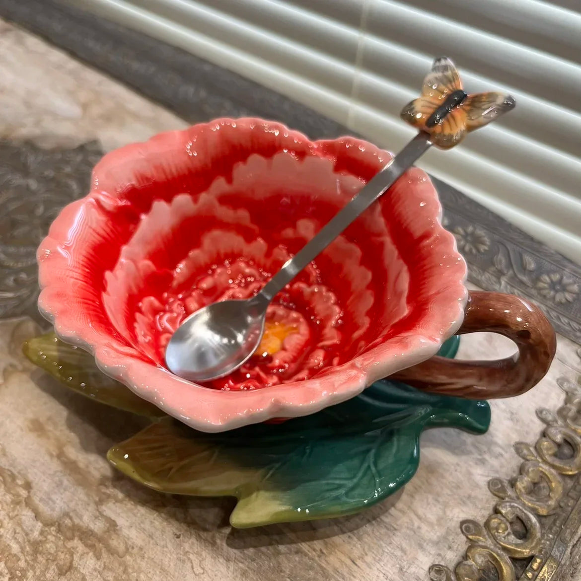 American Hand-painted Ceramic Dinner Set Rabbit Teapot Coffee Cup Plates for Enchanting Garden Afternoon TeaVintage Tableware