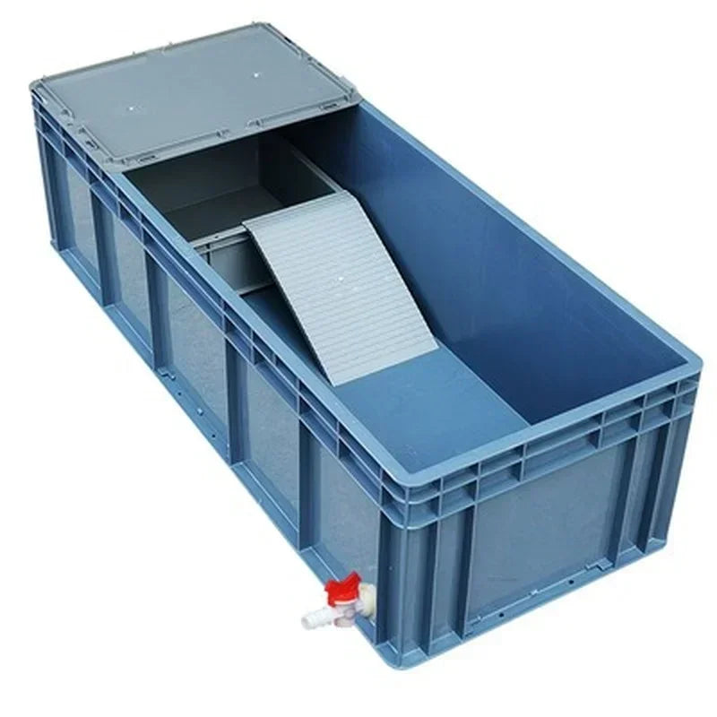 Thickened Turtle Tank Water and Land Tank with Egg-laying Sand Table Combined Plastic Breeding Box Climbing Pet Basin