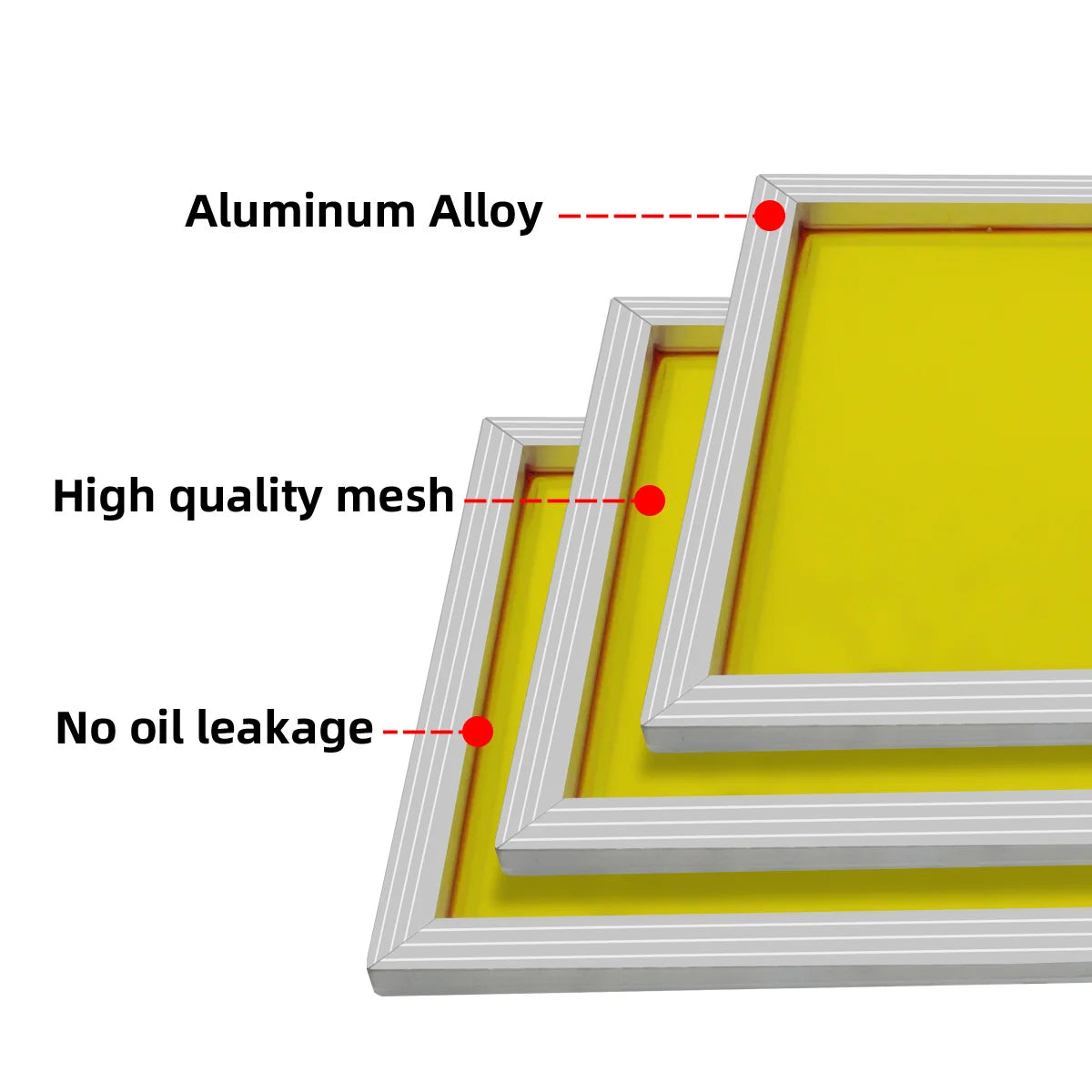 1/2/5pc Stable Silk Screen Printing Aluminum Frame 43 X 31cm 17 X 12 Inch with 120T 300 Yellow Mesh for Making Stencil
