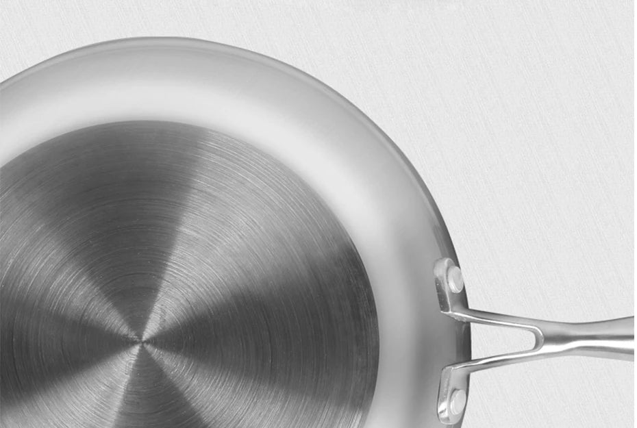 304 Stainless Steel Wok Non-Stick Frying Pan Steak Frying Pan Uncoated Kitchen Cookware Suitable For Gas Stove Induction Cooker