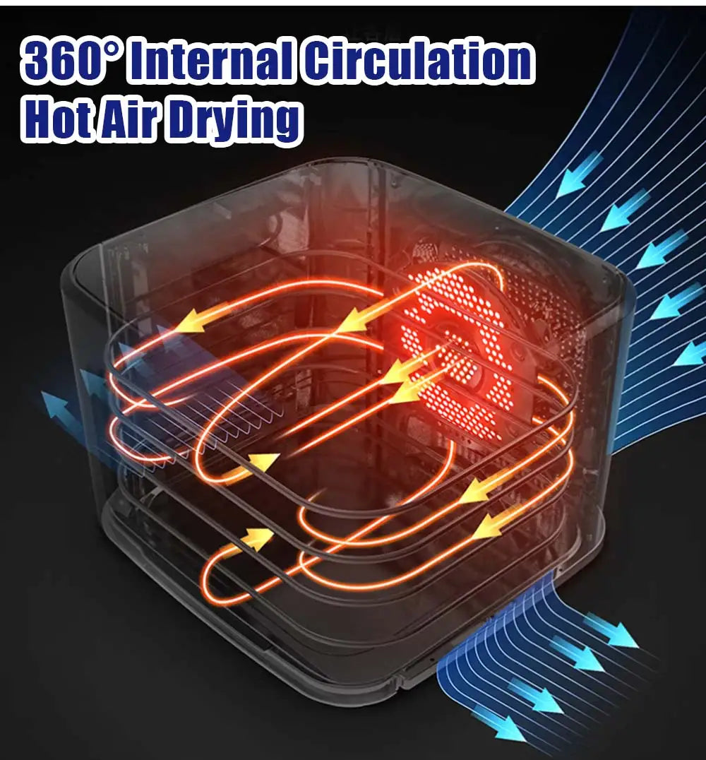 BioloMix 6 Trays Food Dehydrator with LED Touch Control,Digital Temperature and Time,Dryer for Fruit Vegetable Meat Beef Jerky