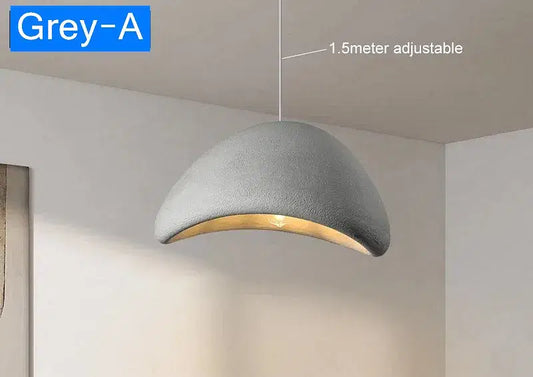 Body Color: green, Size: L, Emitting Color: Cold White - Cream style Wabi Sabi chandelier restaurant bar decoration chandelier living room bedroom creative lighting indoor E27 LED Lamp