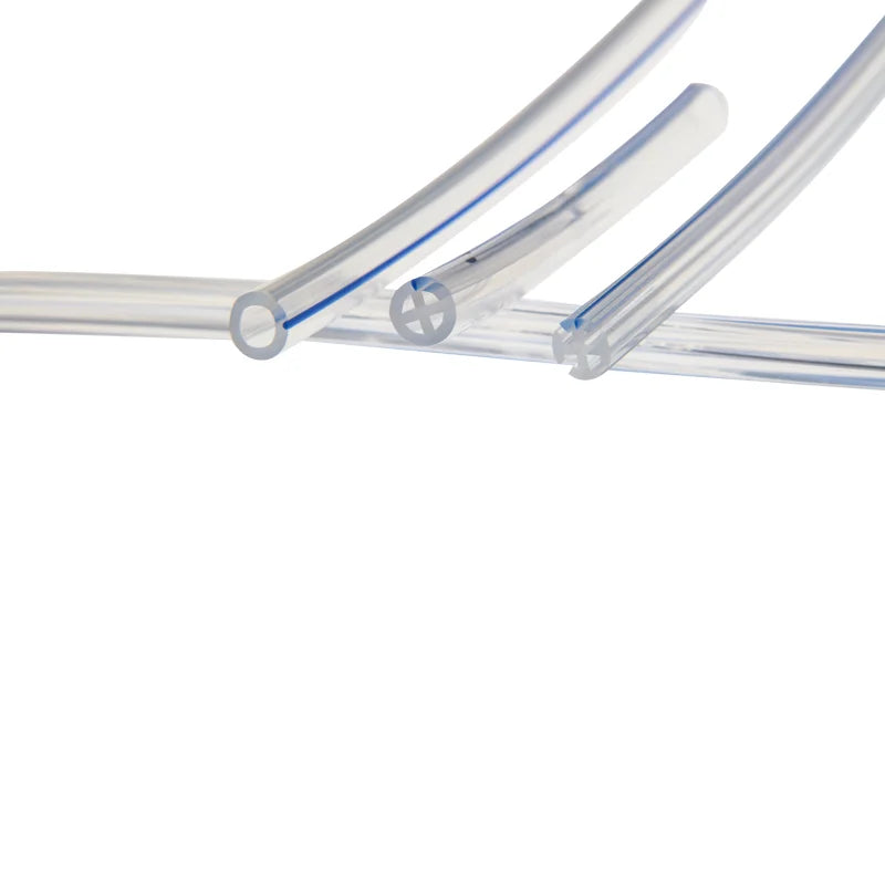 Canack 10pcs Pet Animal 100% Medical Silicone Round Channel Fluted Drains with Trocar