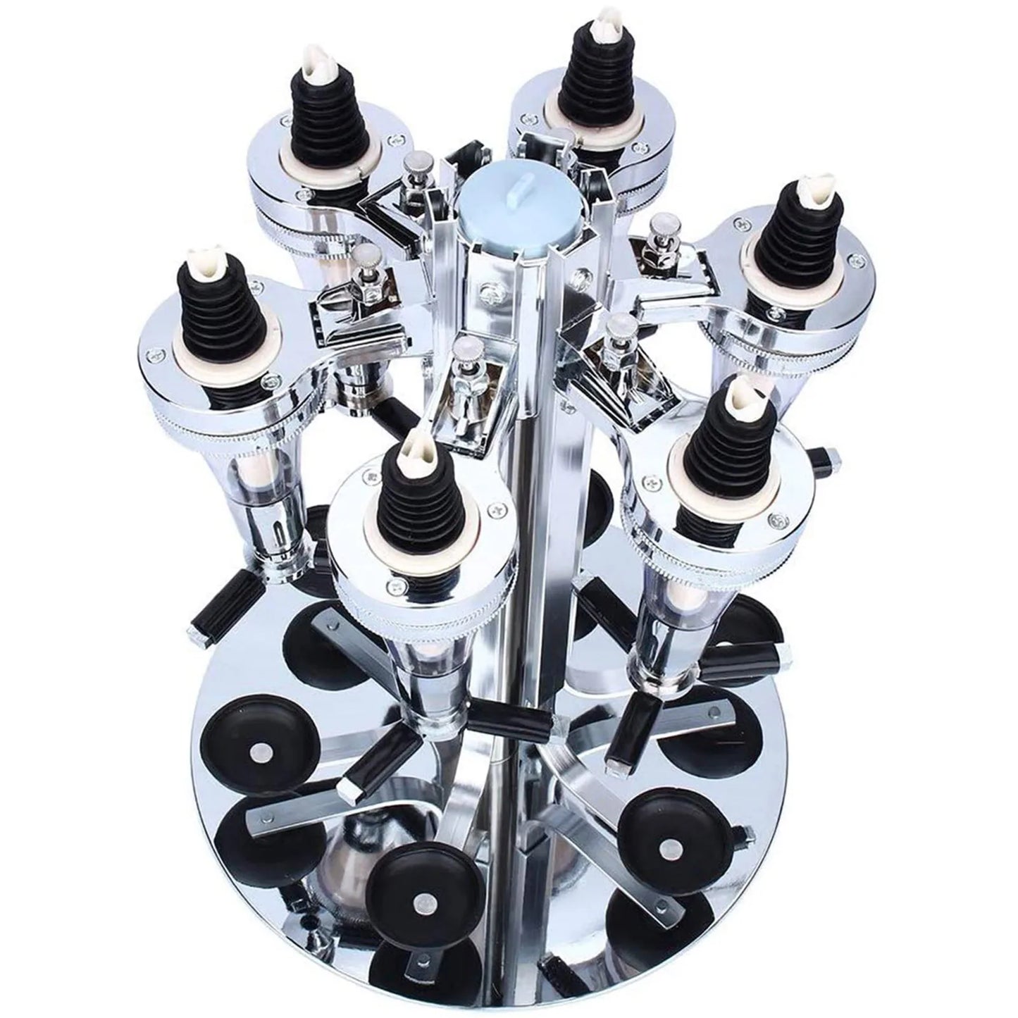 Rotating 6 Bottle Stand Optic Dispenser Drinks Wine Steel Bar Butler Wall Mounted Drink Dispenser Kitchen Supplies