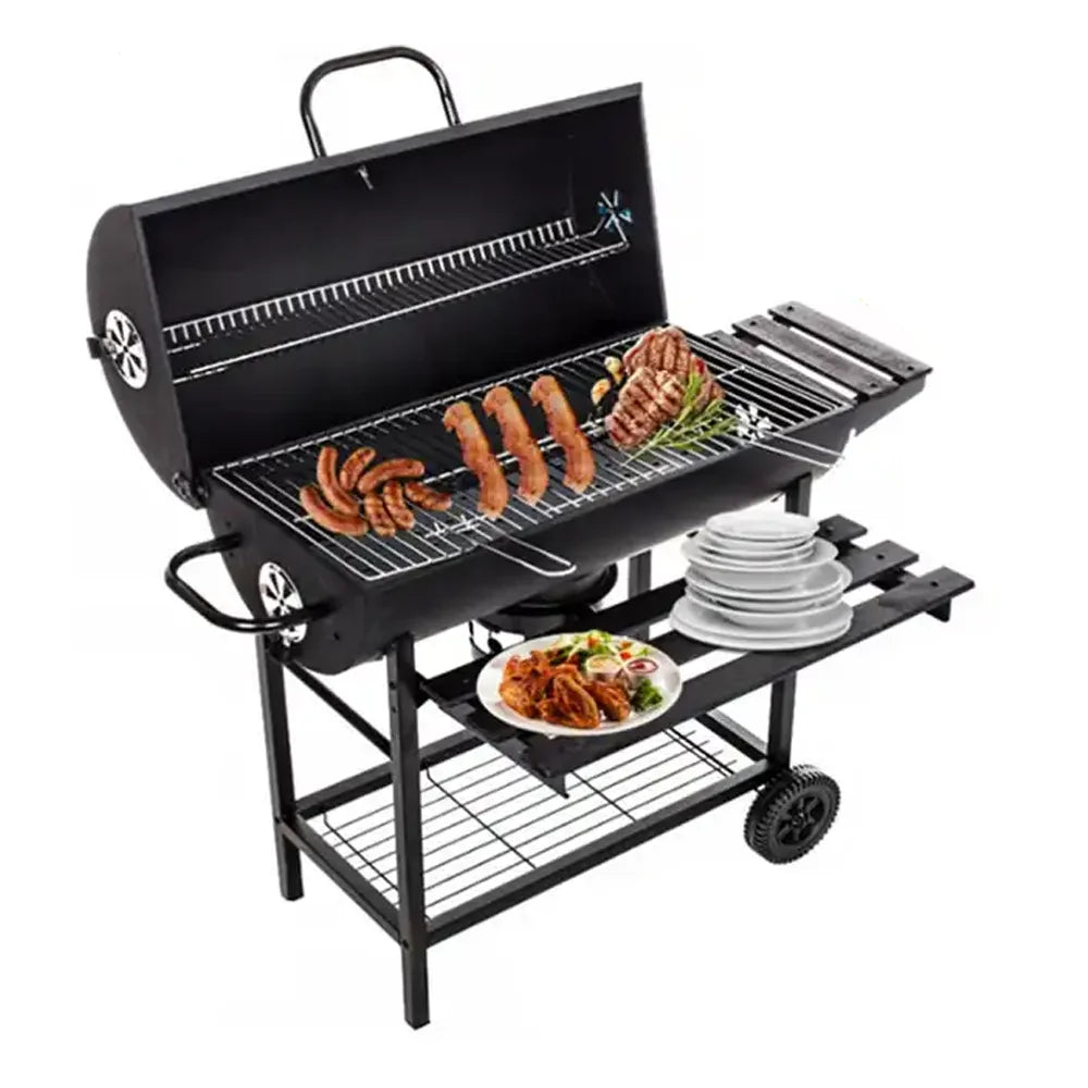 Barbecue Grill BBQ Grill for Camping Picnic 105.5*85*118cm Barbecue Stove with Wheels Outdoor Multi-function BBQ Tools