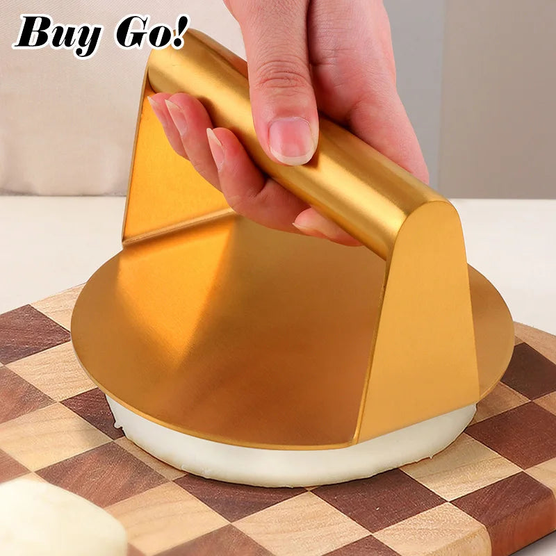 1Pc Stainless Steel Smash Burger Press Hamburger Patties Meat Masher Circular Meat Press Mold for Deli Meats Kitchen Accessories