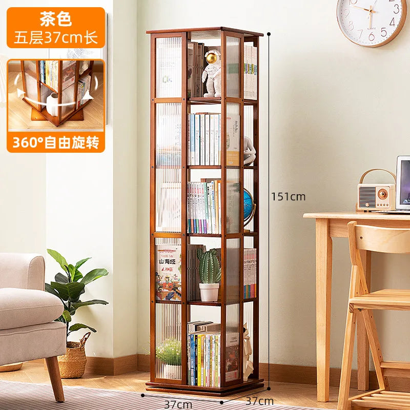 Rotational Bookshelf Organizers Home Storage Shelves Furniture Living Room Shelf Bookcases Librero Organizador Estanteria