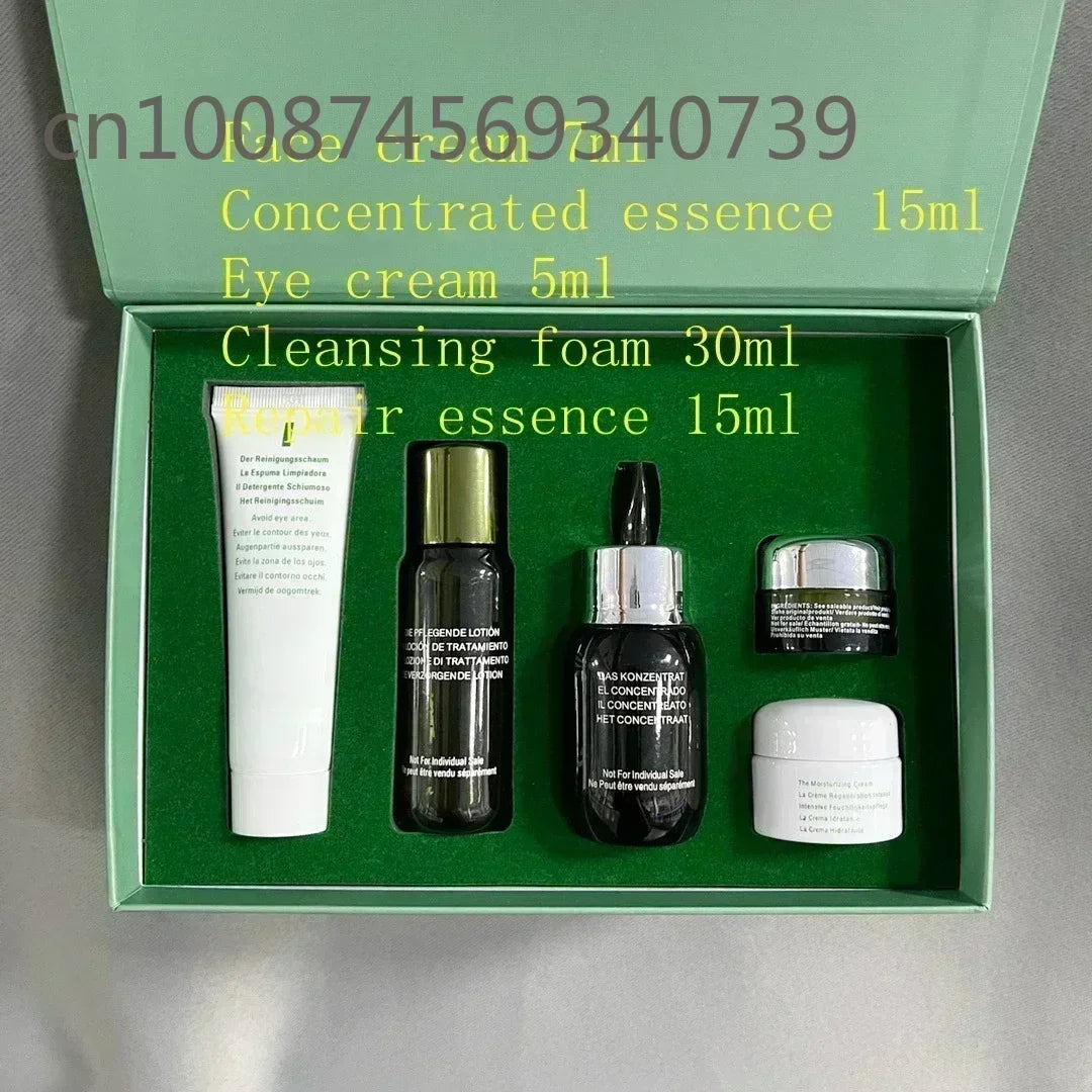 5 PCS Repair Skin Care Set Eye Cream/Face Cream/Essence Water /Mask/Cleanser Moisturize and lighten fine Travel set bm