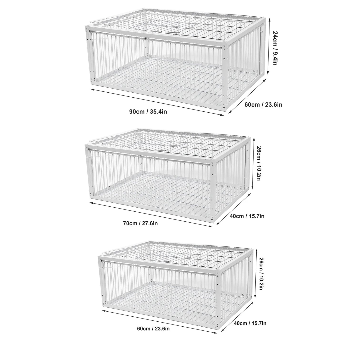 Chicken Bird Trap Cage Escape Proof Chicken Bird Trap Cage Versatile Single Way Entry Easy Assembly Rust Resistant for Garage