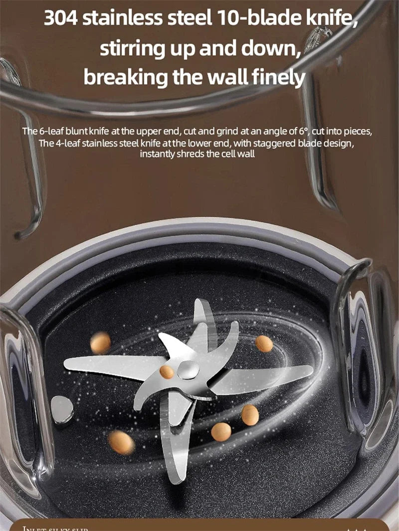 1500ML Electric Juicer Ice Crusher Food Blender For Kitchen Soy Milk & Juice Maker with High-Tech Glass Wall breaking machine