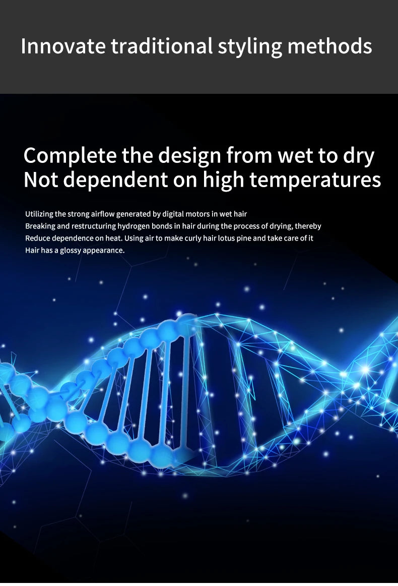 6 in1 Multi Hair Styler Curling Iron Hair Hot Air Brush Curling Barrel Brush HairDryer Salon Professional Curly Styler Tools