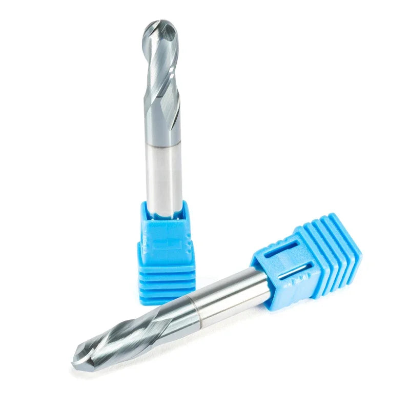 1PC HRC55 End Mill Two Flute Ball Nose 1mm 1.5mm 2mm 2.5mm 3mm 4mm  5mm 6mm 8mm 10mm Woodworking Long CNC Milling Cutter