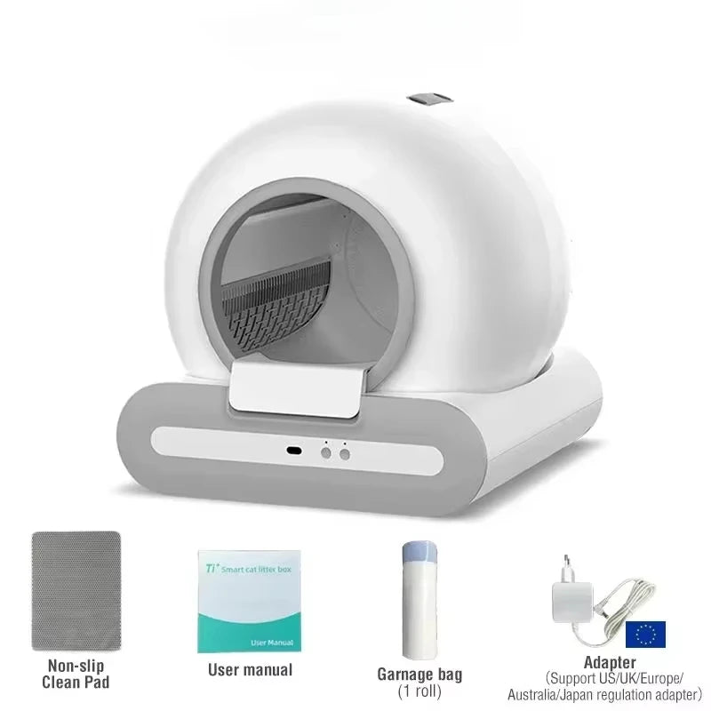 Fully Automatic Smart Cat Toilet Closed Large Capacity Cat Litter Box Can Be Operated Remotely Via APP Cat Supplies