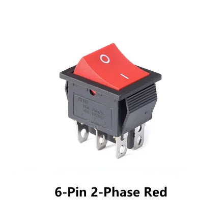 New KCD4 16A 250VAC 20A 125VAC Boat Type Rocker Switch 4/6 Pin 2/3 Positions with Black Red, Green, Blue and Yellow Lights