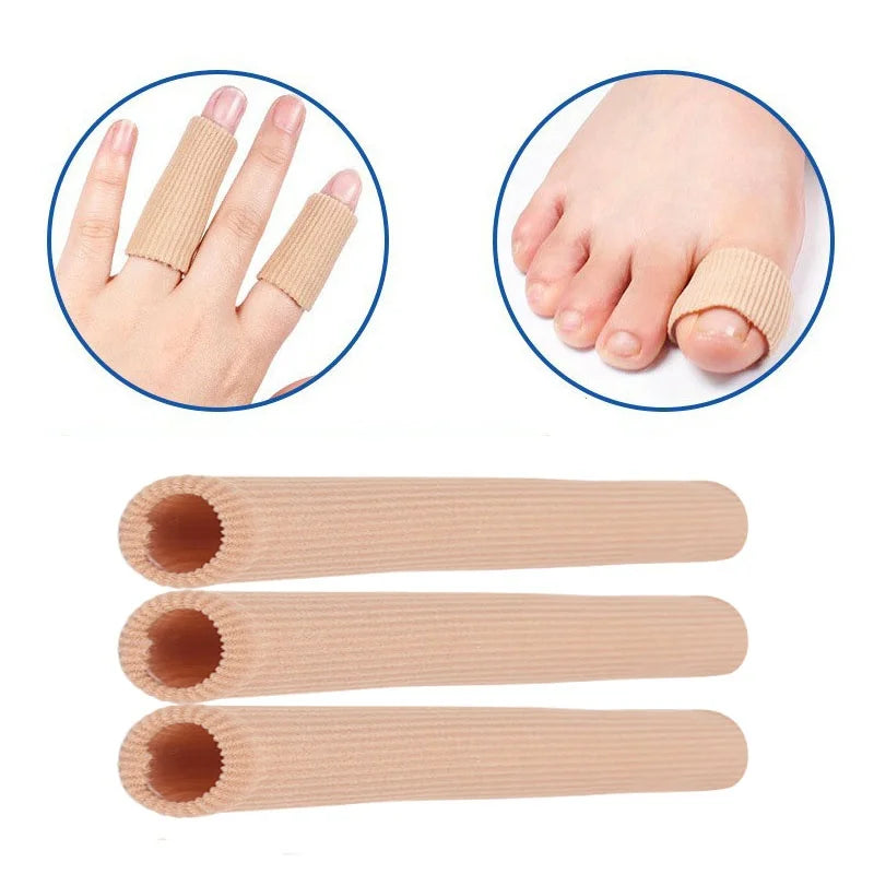 Fiber Gel Toe Cover Bandage Calluses Protection Anti Abrasion Pain Relief Tube Toe Separator Finger Protector Foot Care Tools