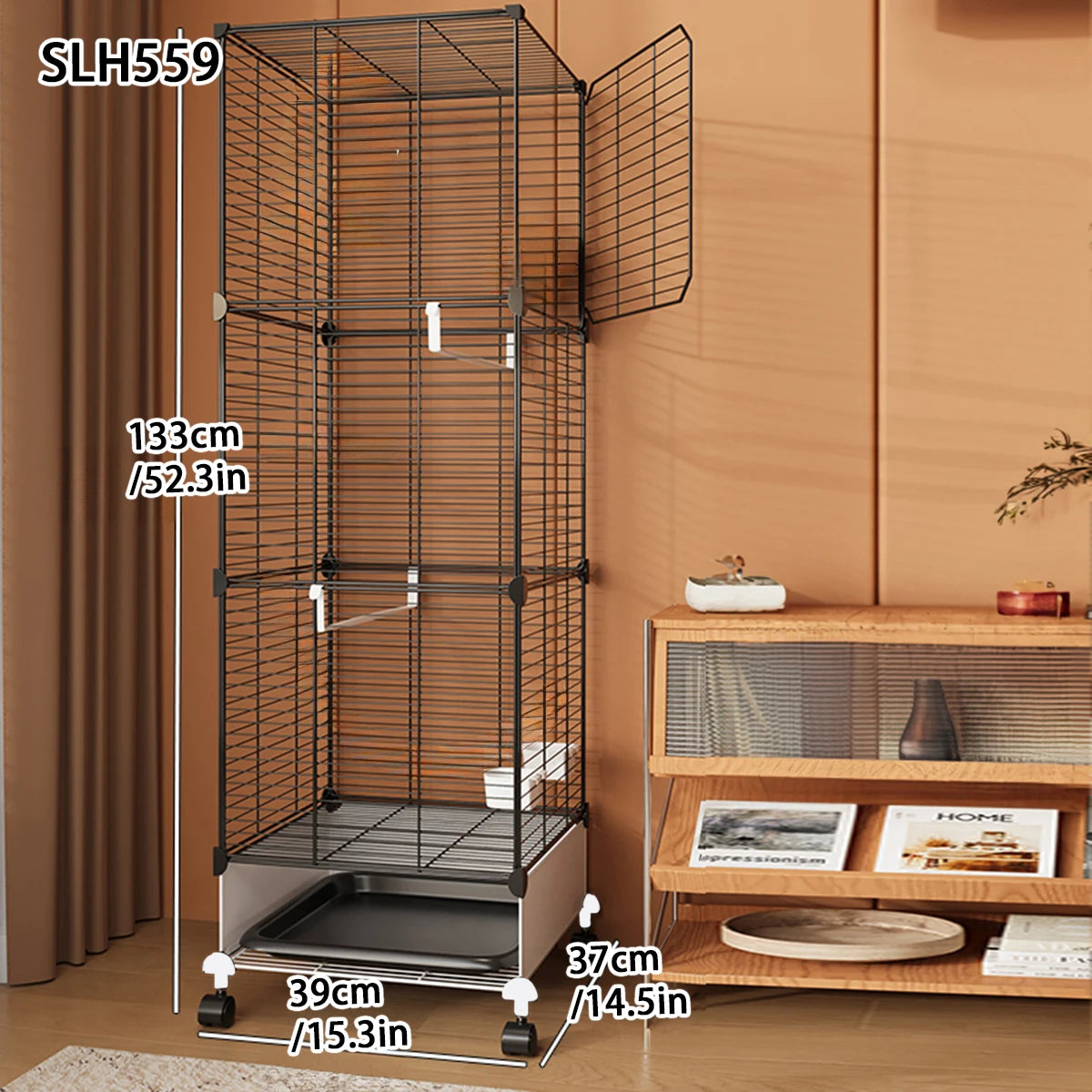 Bird Cage Household Large Tiger Skin Cockatiel Luxury House Splash-Proof New Small Thrush Dadan Myna Black Iron Bird Cage