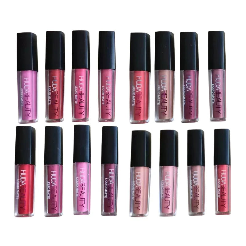 4pcs Lipstick Moisturizing Balm Set Matte Lip Gloss Lip Glaze Tint Non-stick Non-Fading Lips Huda Lip Makeup Cosmetic Lip Care