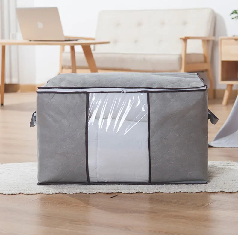 Non-woven Portable Clothes Storage Bag Organizer Folding Closet Organizer for Pillow Quilt Blanket Bedding