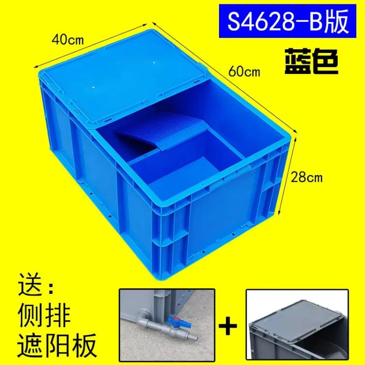 Thickened Turtle Tank Water and Land Tank with Egg-laying Sand Table Combined Plastic Breeding Box Climbing Pet Basin