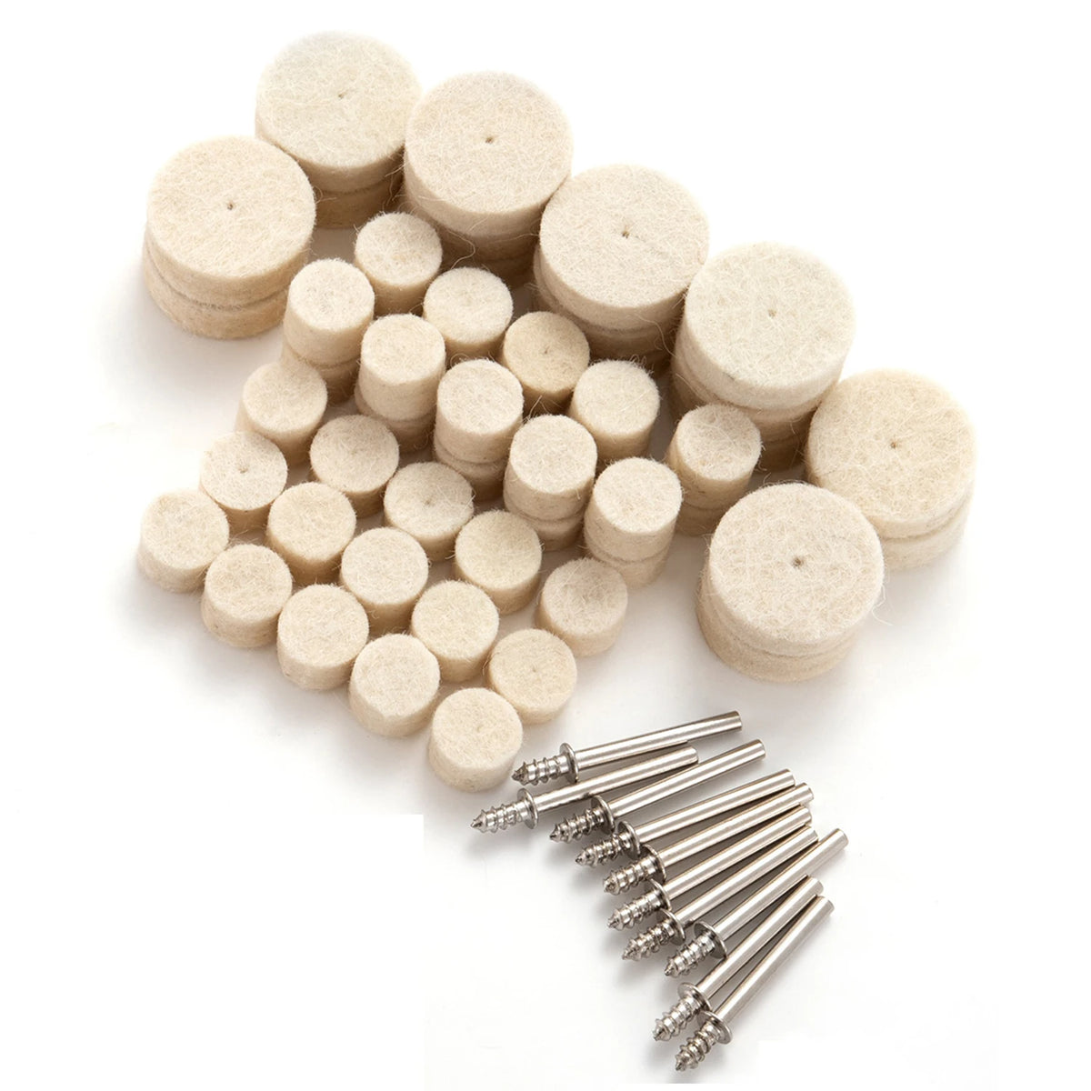 Felt Polishing Buffing Wheel for Dremel Rotary Tool Accessories Wool Felt Polishing Pad Wheel Set for Rotary Tool