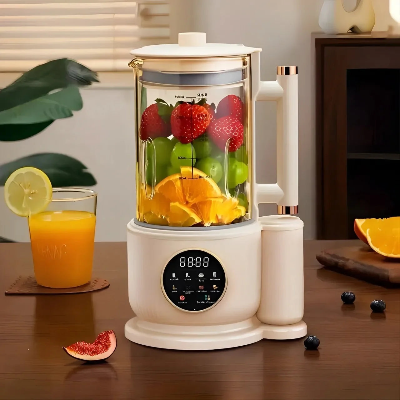 1500ML Electric Juicer Ice Crusher Food Blender For Kitchen Soy Milk & Juice Maker with High-Tech Glass Wall breaking machine
