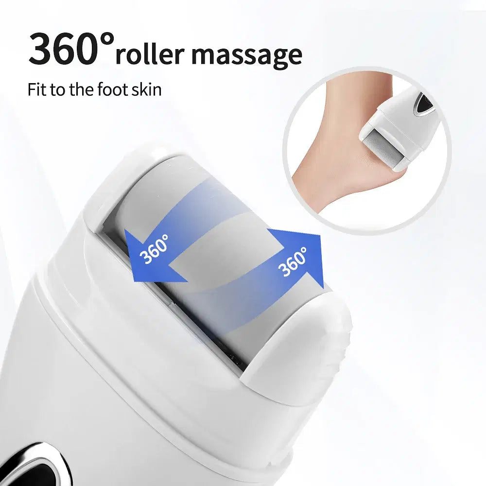 Color: Orange - Electric Foot File Pedicure Machine Callus Remover Rechargeable Foot Heel Cracked Dead Skin Scrubber Polisher Grinder Tools