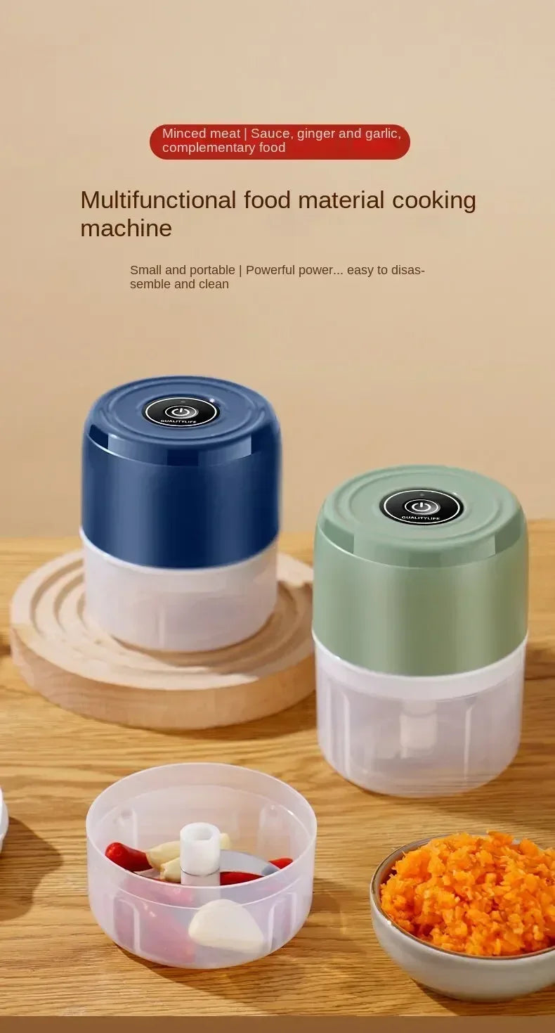 Electric Garlic Masher Mini Food Chopper Vegetable Meat Salad Onion Mincer Herb Veggie Cutter Blender Processor Kitchen Gadgets