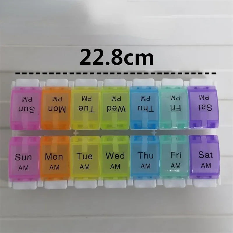 7 Days Weekly Pills Box Tablet Holder Storage Case Medicine Drug Container Mini 14/7 Cells Pill Box Tablet Storage Box Organizer